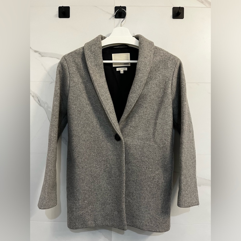 Aritzia Wilfred Gray Wool Coat - XXS
